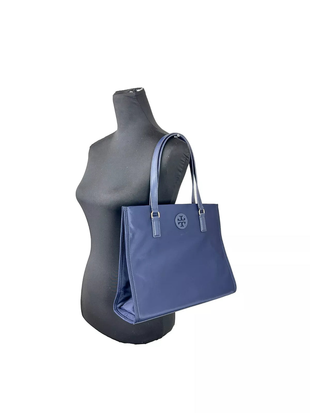 Tory Burch Navy Ella Small Nylon Tote Bag Purse 160633 - Ginchy