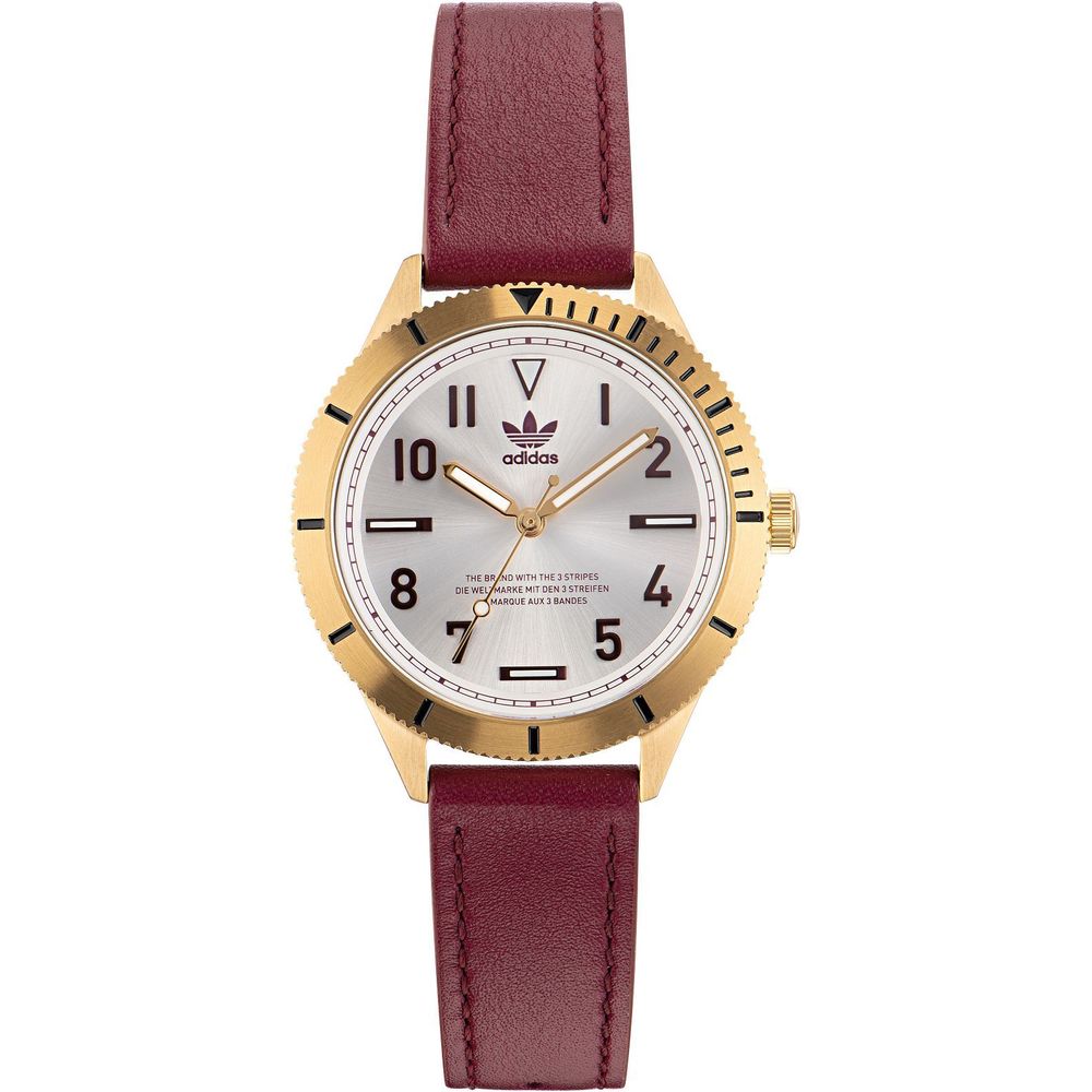 Adidas Red Leather Watch - Ginchy