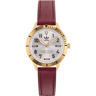 Adidas Red Leather Watch - Ginchy