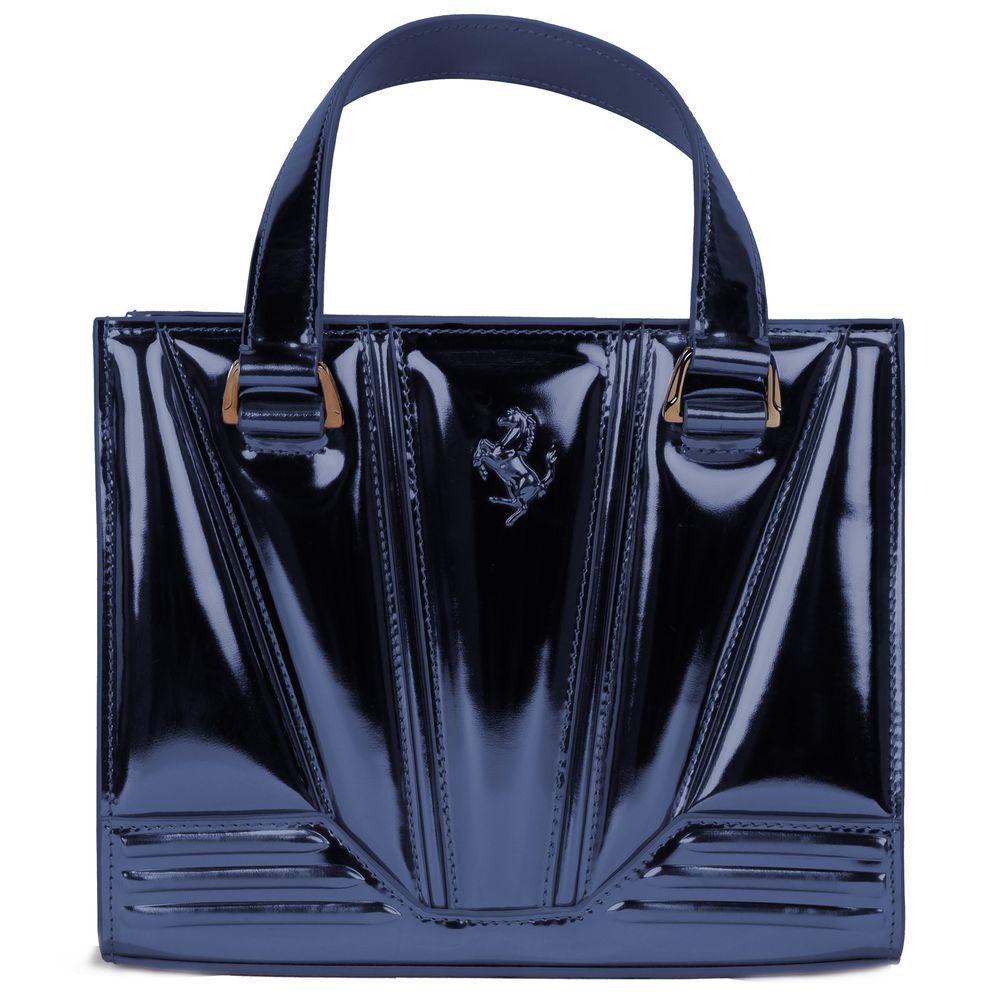 Ferrari Blue Leather Handbag - Ginchy