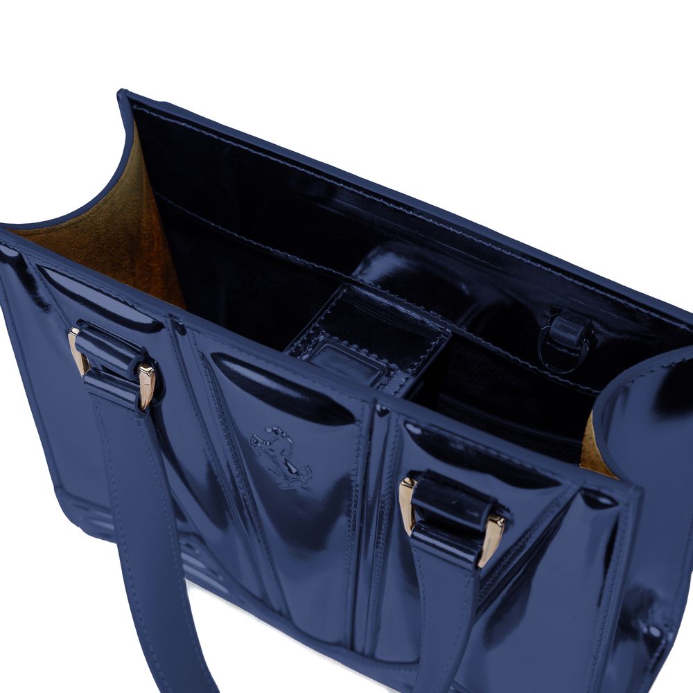 Ferrari Blue Leather Handbag - Ginchy