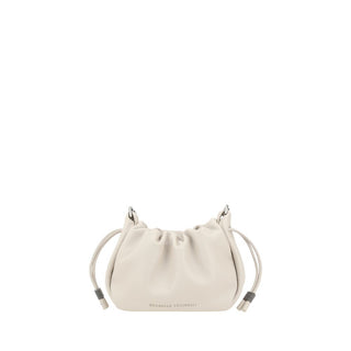 Brunello Cucinelli Bucket Mellow Mini Leather Shoulder Bag