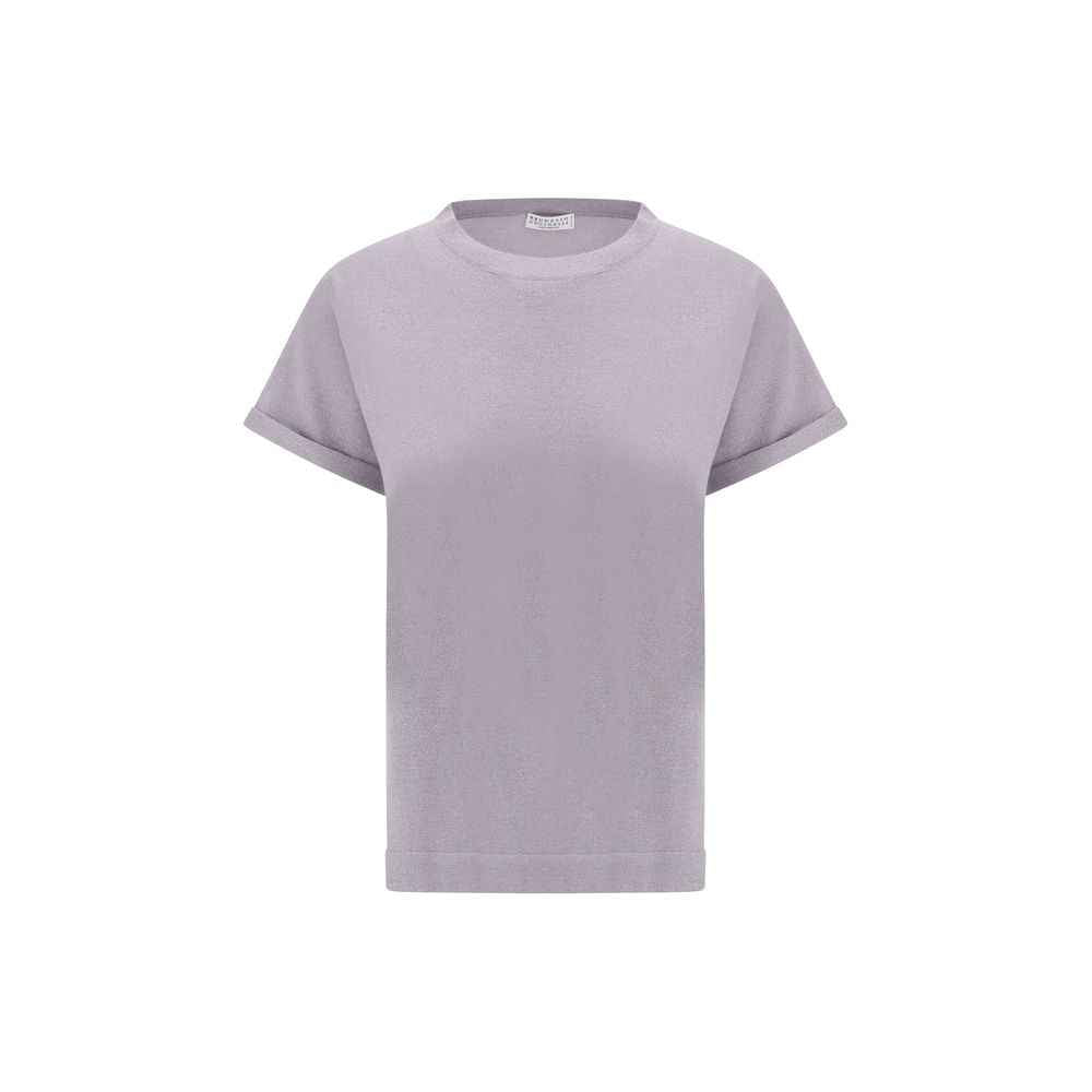 Brunello Cucinelli cashmere glitter T-shirt