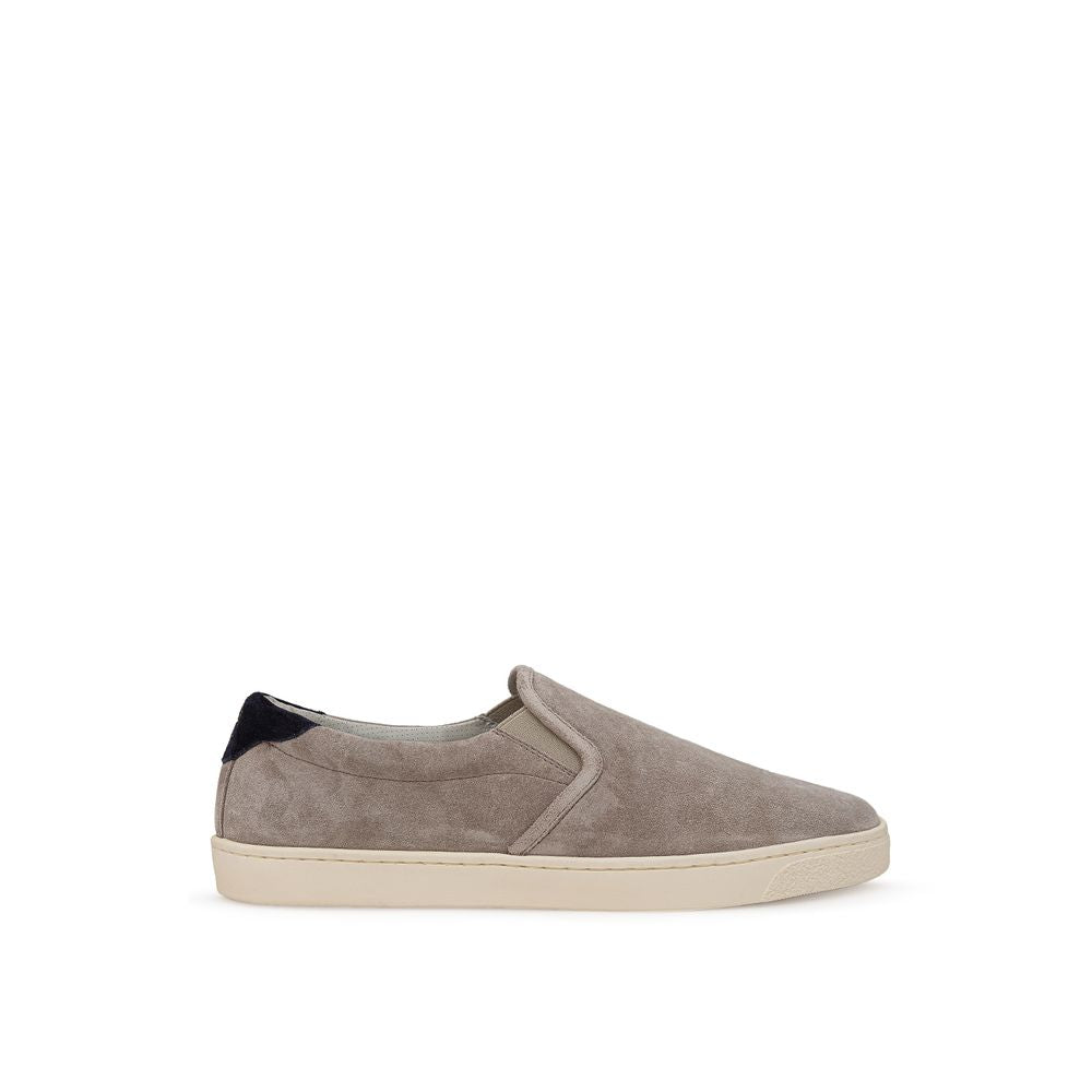 Brunello Cucinelli Gray Leather Sneaker - Ginchy