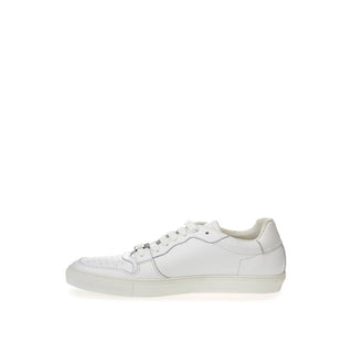 Roberto Cavalli White Leather Sneakers Luxe Footwear - Ginchy