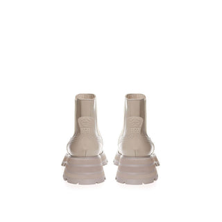 Alexander McQueen Chic Gray Leather Boots for Elegant Steps - Ginchy