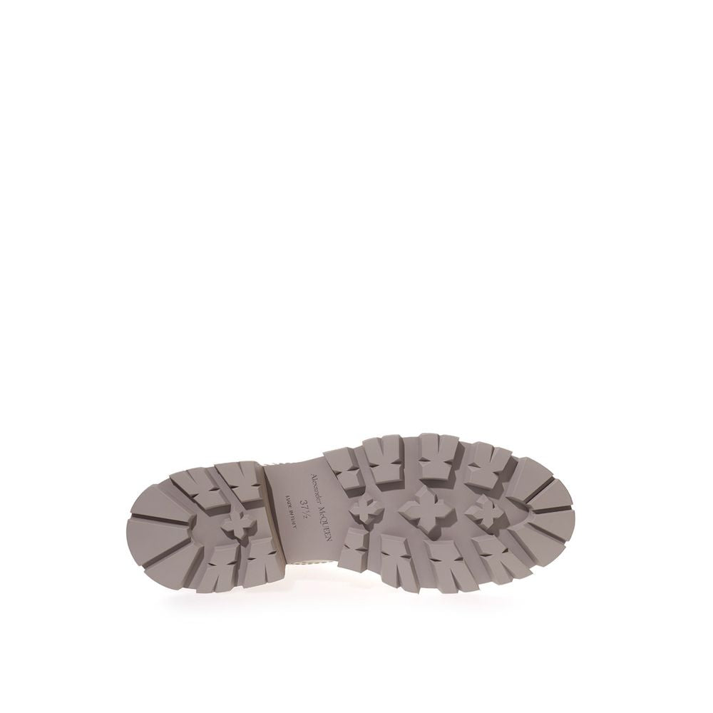 Alexander McQueen Chic Gray Leather Boots for Elegant Steps - Ginchy