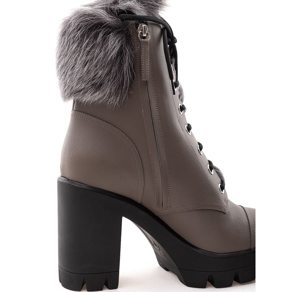Giuseppe Zanotti Gray Eco Leather Boot - Ginchy