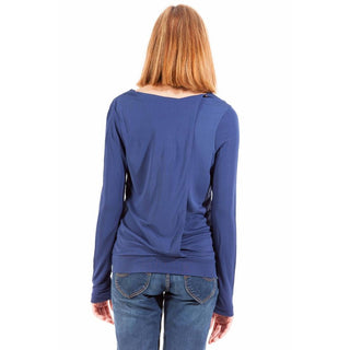 Gant Blue Viscose Women T-Shirt - Ginchy