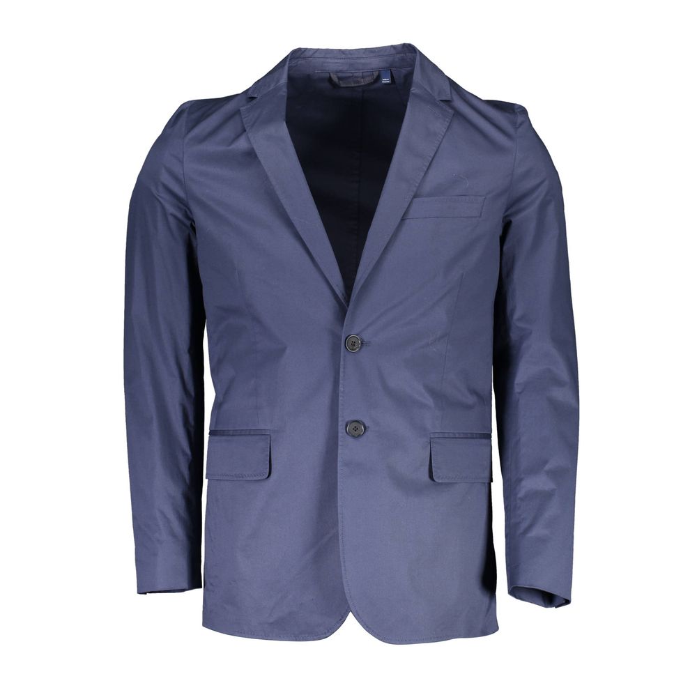Gant Blue Cotton Men Jacket - Ginchy