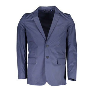 Gant Blue Cotton Men Jacket - Ginchy