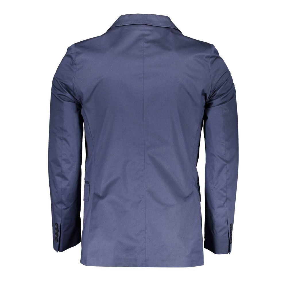 Gant Blue Cotton Men Jacket - Ginchy
