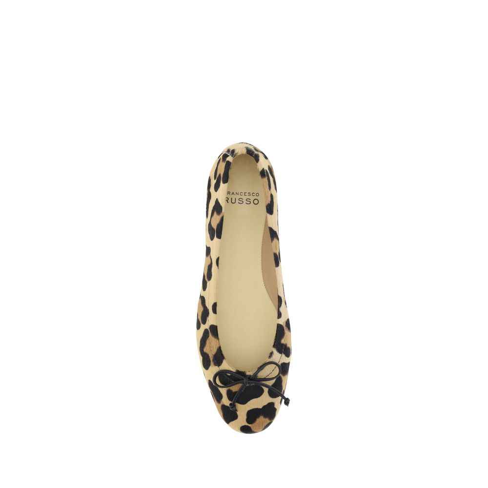 Francesco Russo Leopard-print Ballerinas