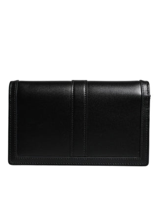 Versace Black Calfskin Leather Chain Strap Crossbody Bag