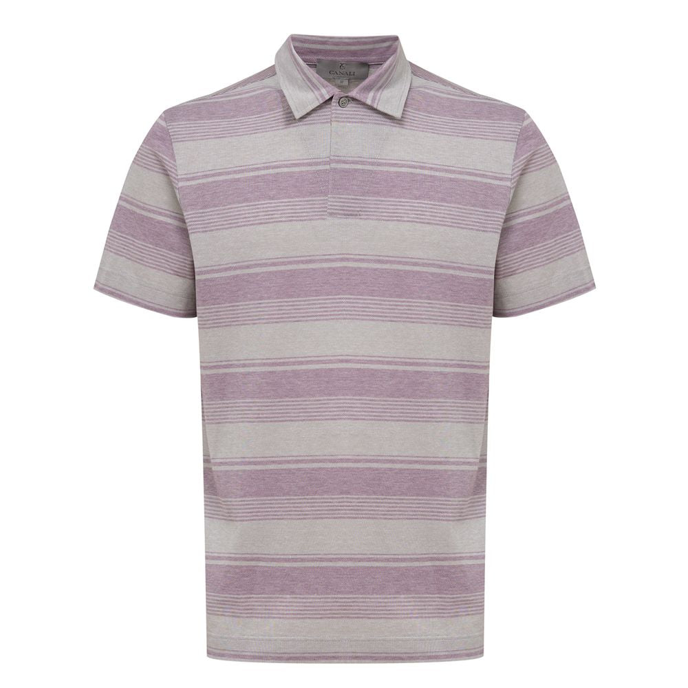 Canali Gray Cotton Polo Shirt - Ginchy