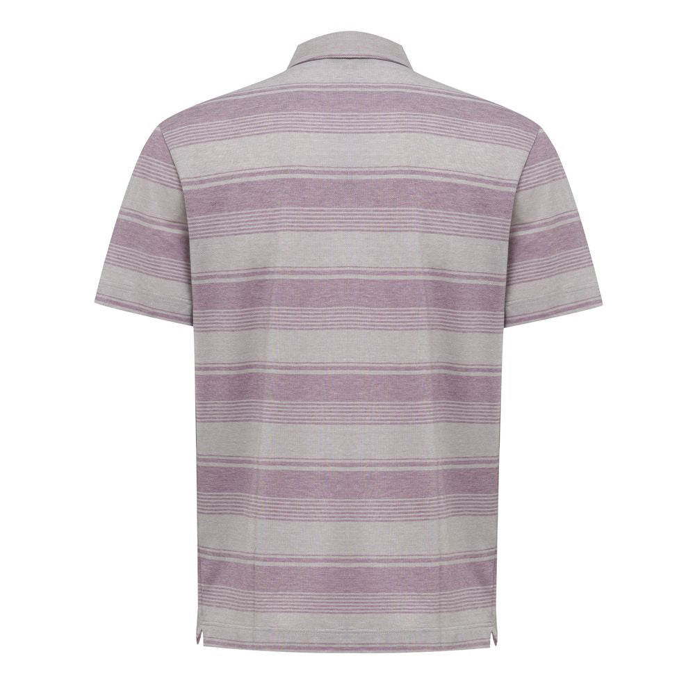 Canali Gray Cotton Polo Shirt - Ginchy