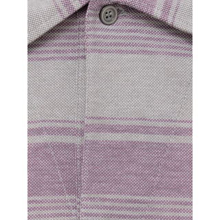 Canali Gray Cotton Polo Shirt - Ginchy