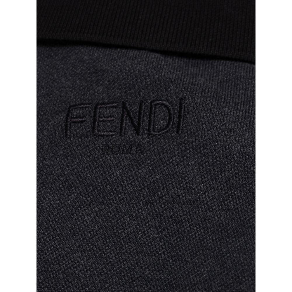 Fendi Black Cotton Polo Shirt - Ginchy