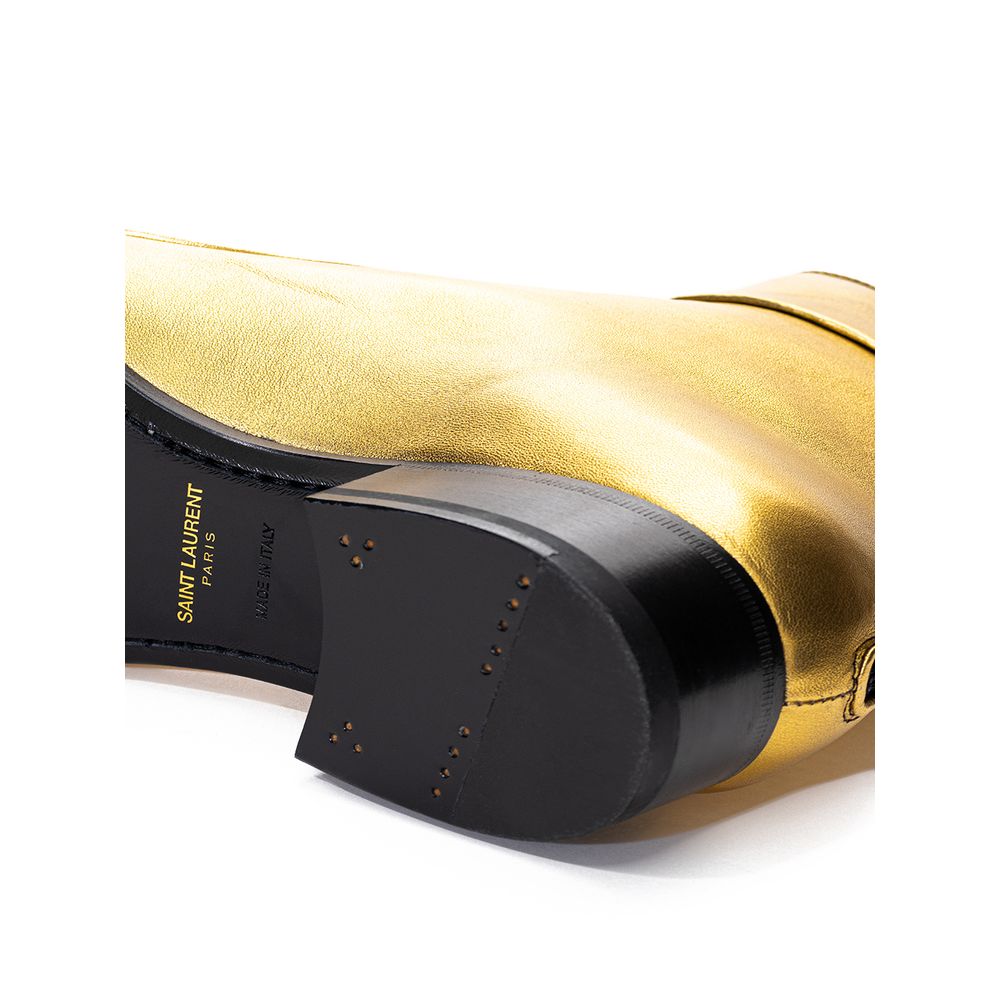 Saint Laurent Gold Leather Boot - Ginchy