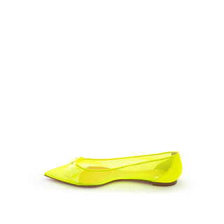 Christian Louboutin Sunshine Yellow Mesh Flat Elegance - Ginchy