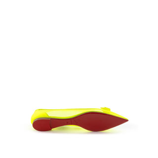 Christian Louboutin Sunshine Yellow Mesh Flat Elegance - Ginchy