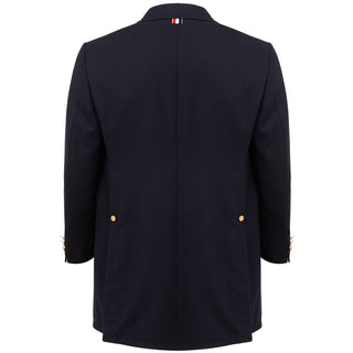 Thom Browne Elegant Wool Jacket in Signature Blue - Ginchy