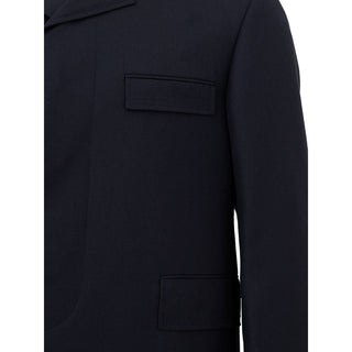 Thom Browne Elegant Wool Jacket in Signature Blue - Ginchy