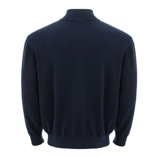 Armani Exchange Blue Cotton Sweater - Ginchy