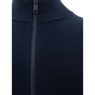 Armani Exchange Blue Cotton Sweater - Ginchy