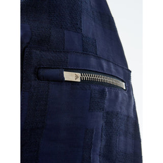 Emporio Armani Elegant Linen Blue T-Shirt for Men - Ginchy