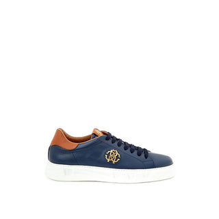 Roberto Cavalli Blue Leather Sneaker - Ginchy