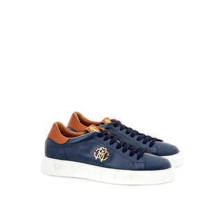 Roberto Cavalli Blue Leather Sneaker - Ginchy