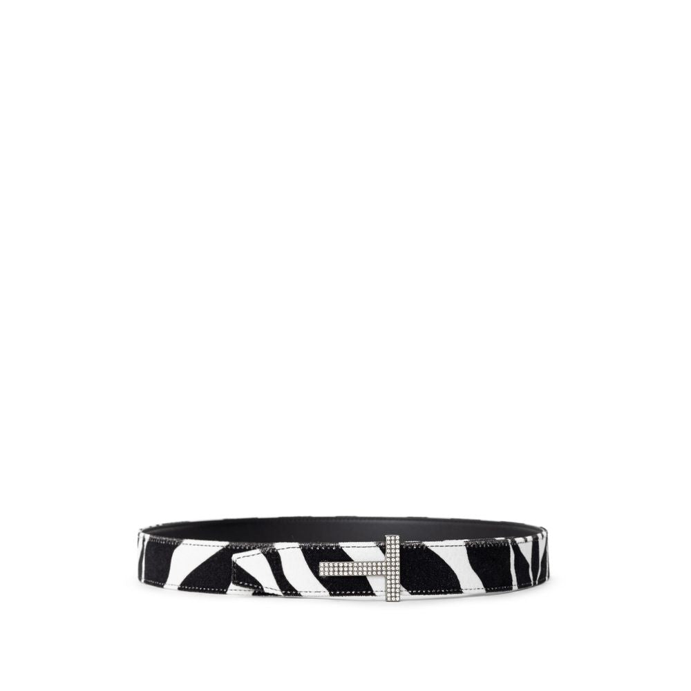 Tom Ford Black And White Leather Belt - Ginchy