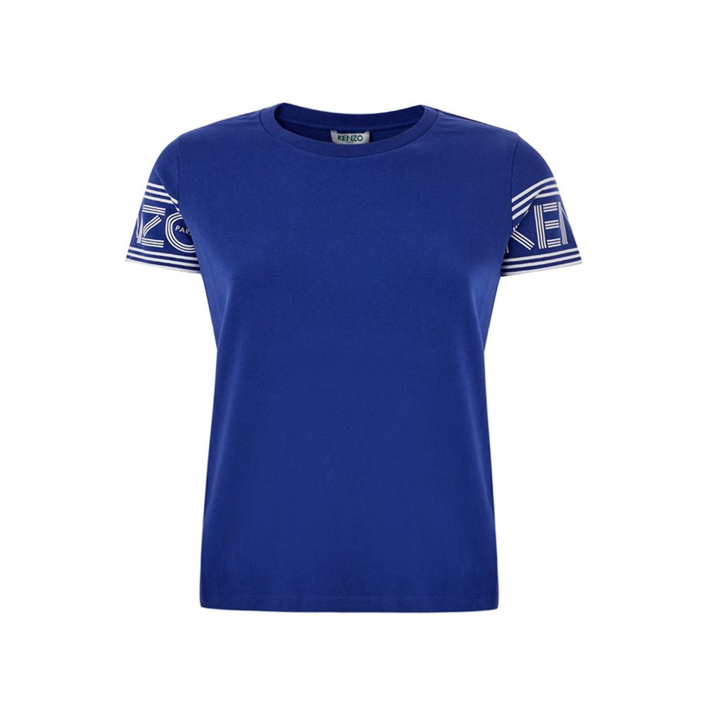 Kenzo Chic Blue Cotton Tee for Stylish Comfort - Ginchy