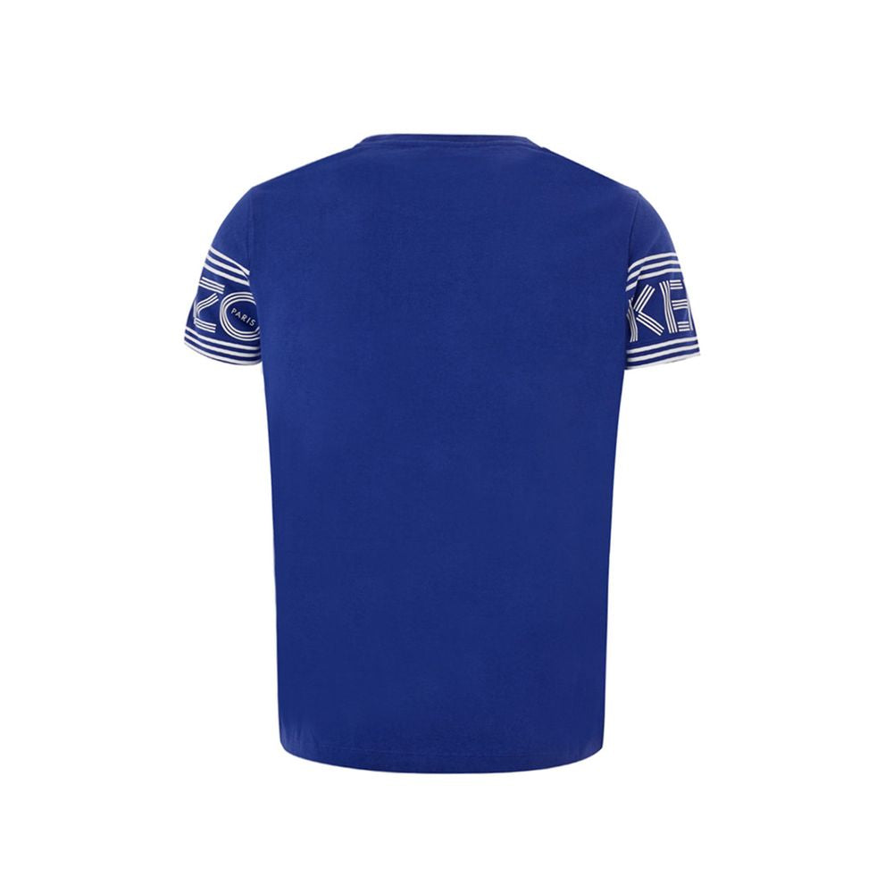 Kenzo Chic Blue Cotton Tee for Stylish Comfort - Ginchy