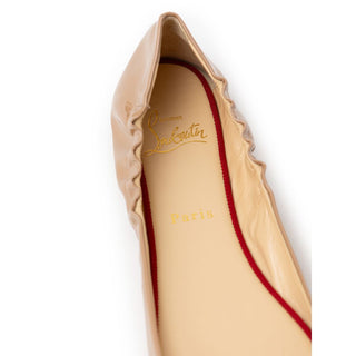 Christian Louboutin Beige Patent Leather Ballet Flat - Ginchy