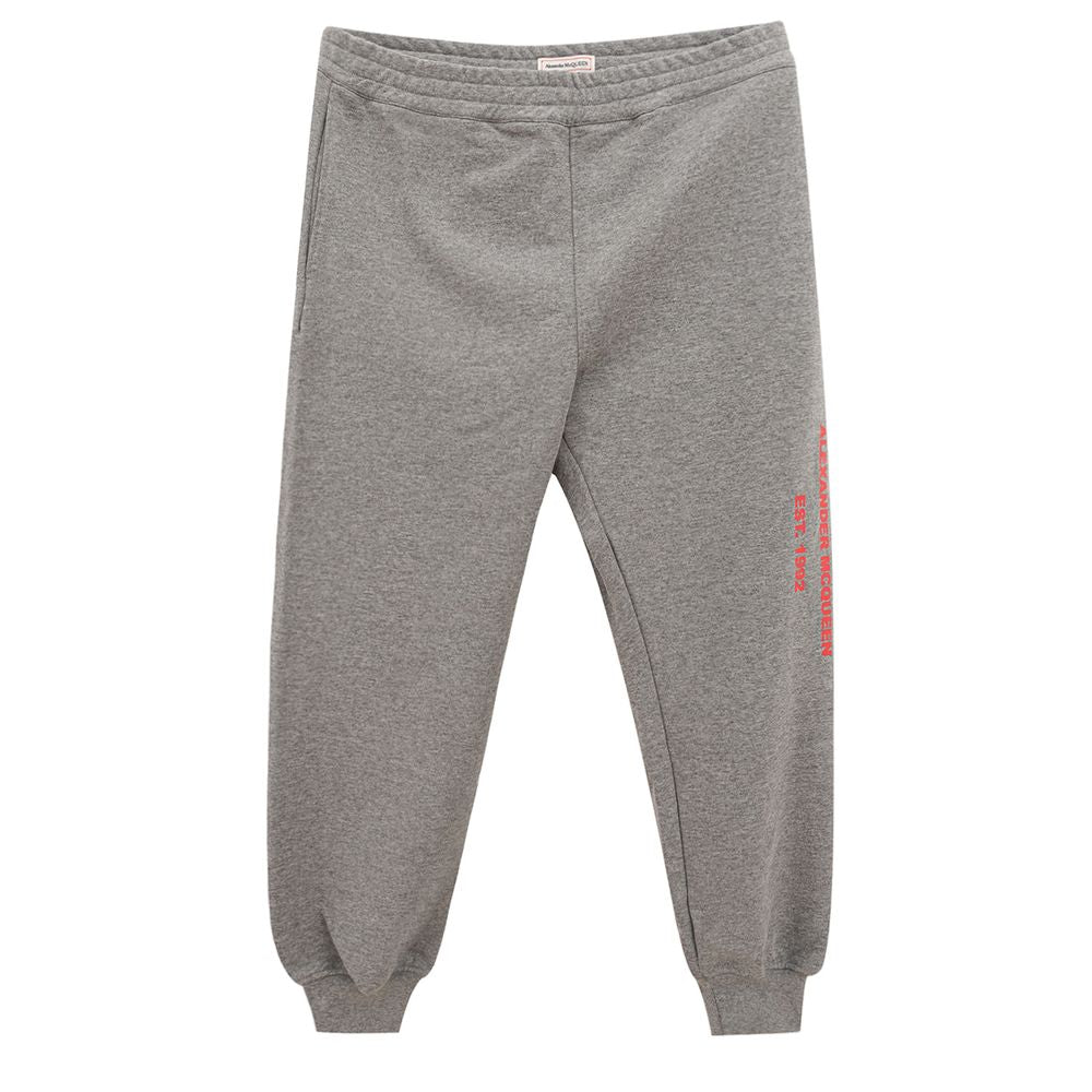 Alexander McQueen Chic Gray Cotton Blend Trousers - Ginchy