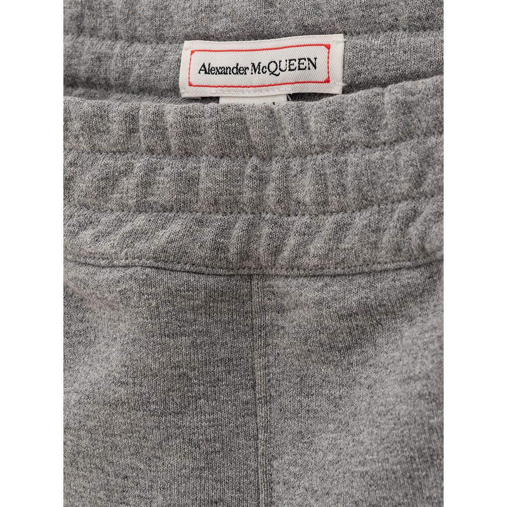 Alexander McQueen Chic Gray Cotton Blend Trousers - Ginchy
