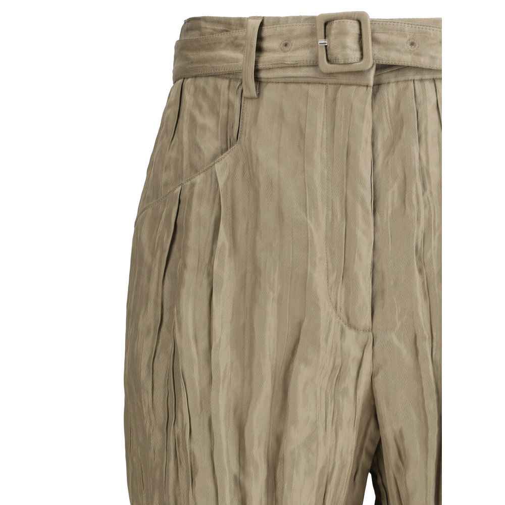 Gabriela Hearst Ruched silk Norman Pants