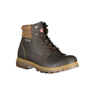 Carrera Elegant Brown Lace-Up Boots with Contrast Details - Ginchy