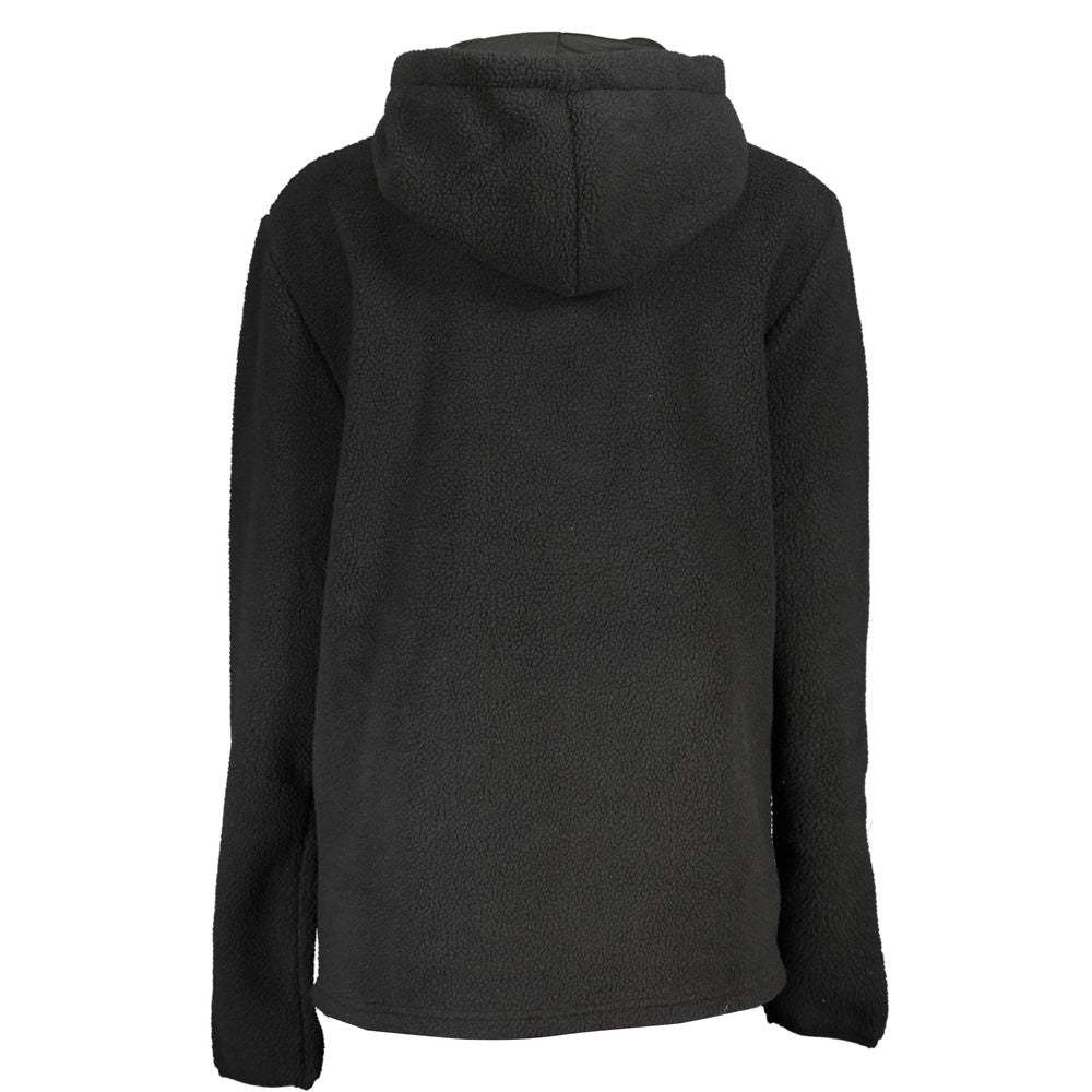 Norway 1963 Elegant Black Half Zip Hooded Sweatshirt - Ginchy