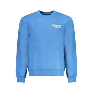 Napapijri Light Blue Cotton Men Sweater - Ginchy