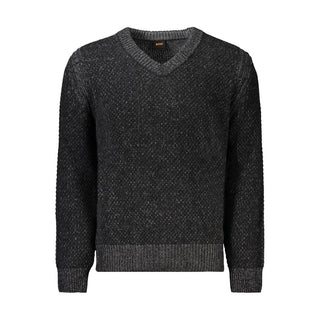 Hugo Boss Black Wool Men Sweater - Ginchy