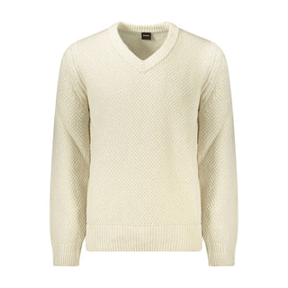 Hugo Boss Beige Wool Men Sweater - Ginchy