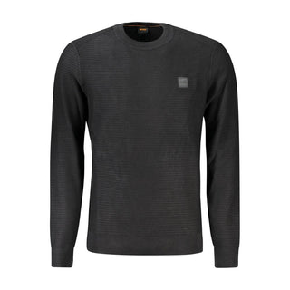 Hugo Boss Black Cotton Men Sweater - Ginchy