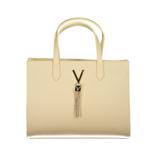 Mario Valentino Beige Polyethylene Handbag with Adjustable Strap