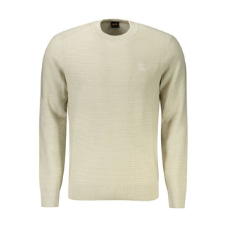Hugo Boss Beige Cotton Men Sweater - Ginchy
