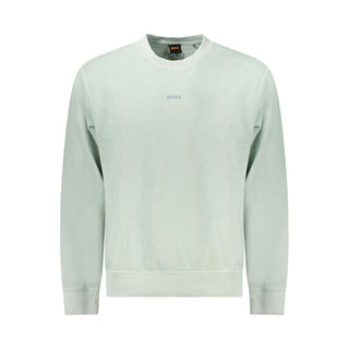 Hugo Boss Green Cotton Men Sweater - Ginchy