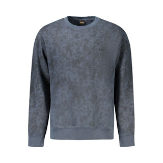 Hugo Boss Blue Cotton Men Sweater - Ginchy