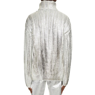 Balmain Brown Wool Men Turtleneck Sweater